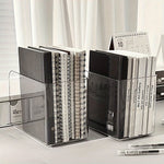ClearStand U Shaped Bookends Clear Plastic Minimal Profile