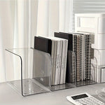 ClearStand U Shaped Bookends Clear Plastic Minimal Profile