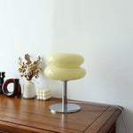 Lunaro Table Lamp Glass Egg Shade With Chrome Base