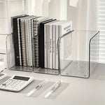 ClearStand U Shaped Bookends Clear Plastic Minimal Profile