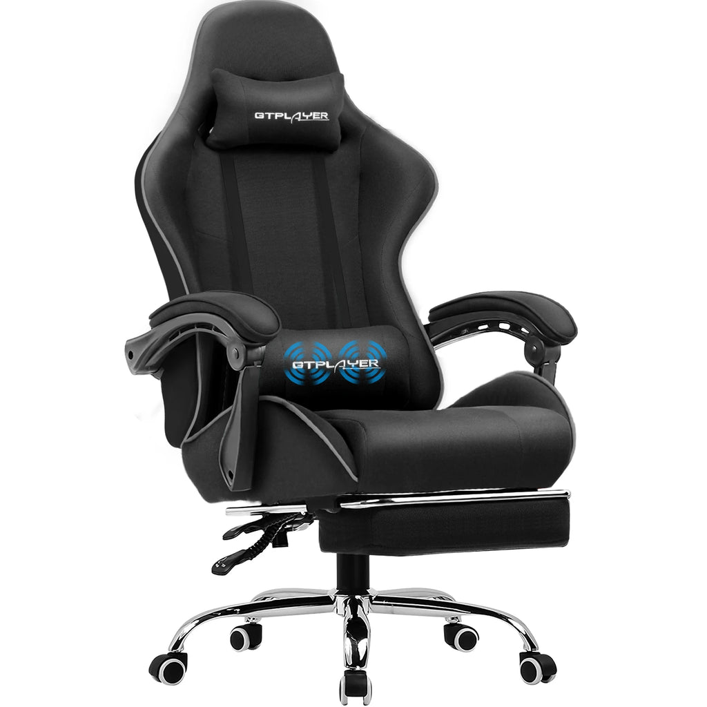 GTPLAYER Gaming Chair with Adjustable Footrest and Lumbar Support