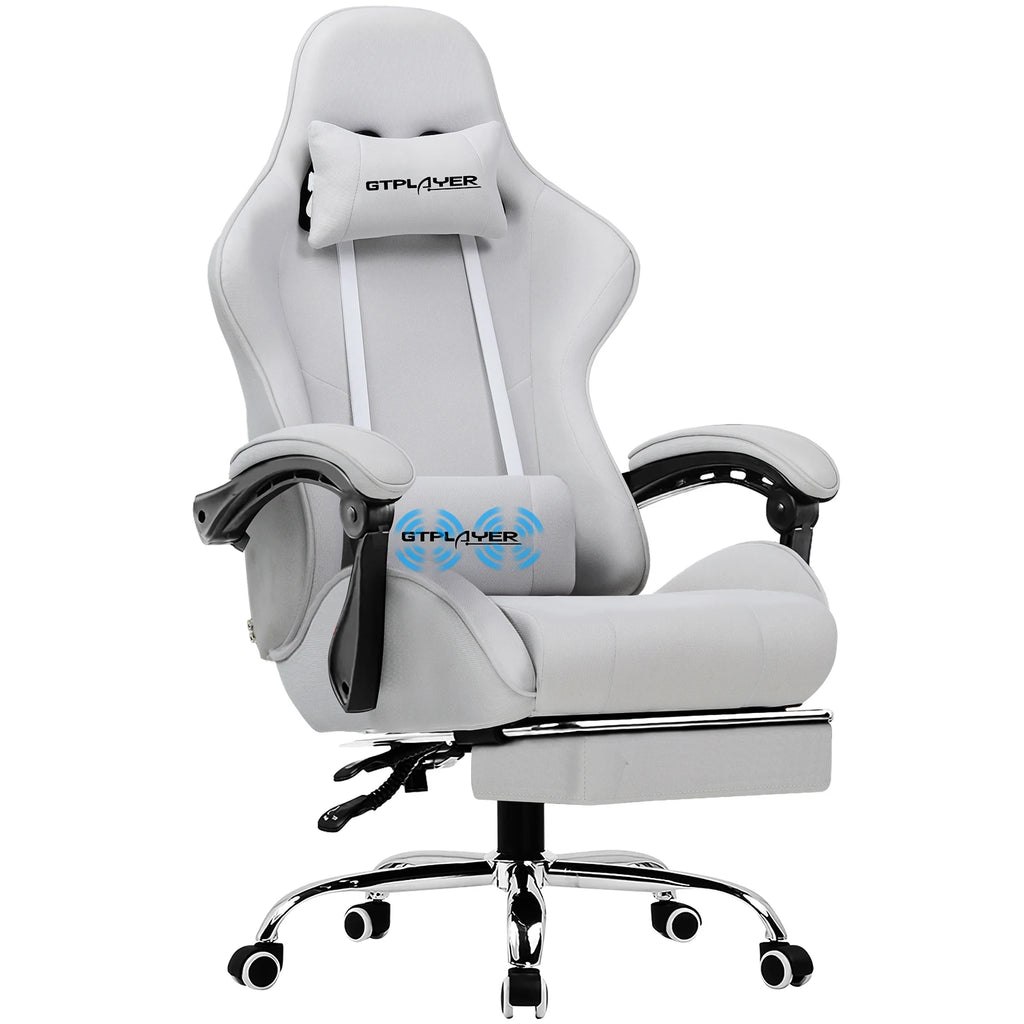 GTPLAYER Gaming Chair with Adjustable Footrest and Lumbar Support