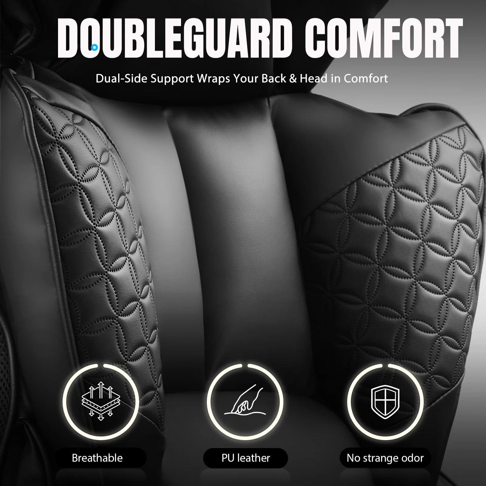 Ergonomic Leather High Back Office Chair with Footrest