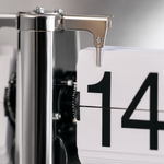 Clocteck Automatic Flip Clock - Stainless Steel Retro Design