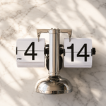 Clocteck Automatic Flip Clock - Stainless Steel Retro Design