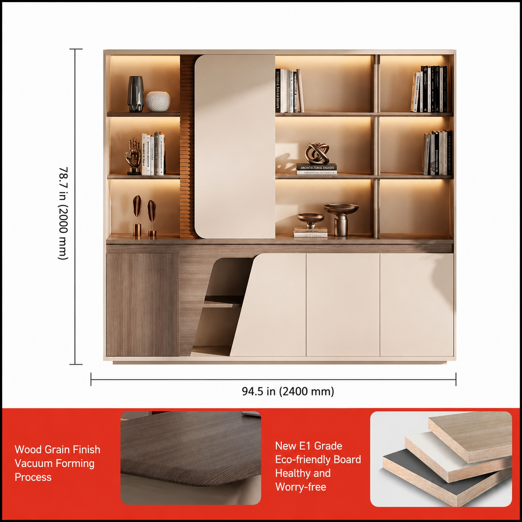 Luxury Executive L-Shaped Office Desk and Chair Set