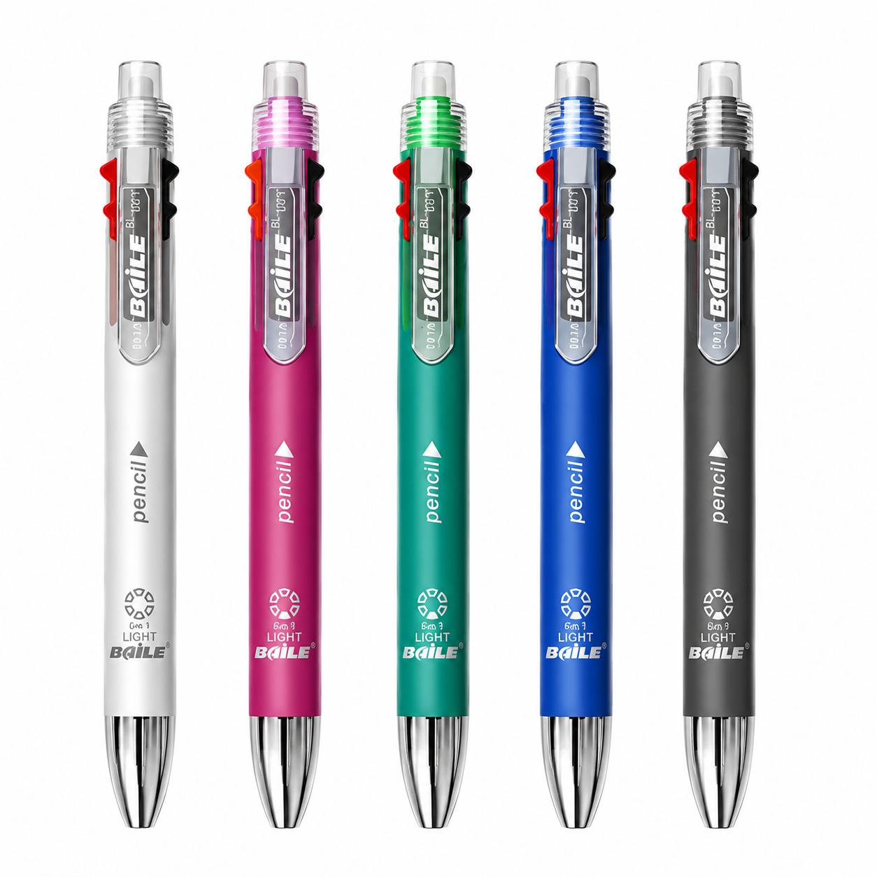 2pcs/set 6 In 1 Ballpoint Pens 5 Colors