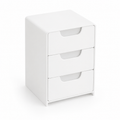 1pc 3 Tier Desktop Organizer With Drawers, Plastic