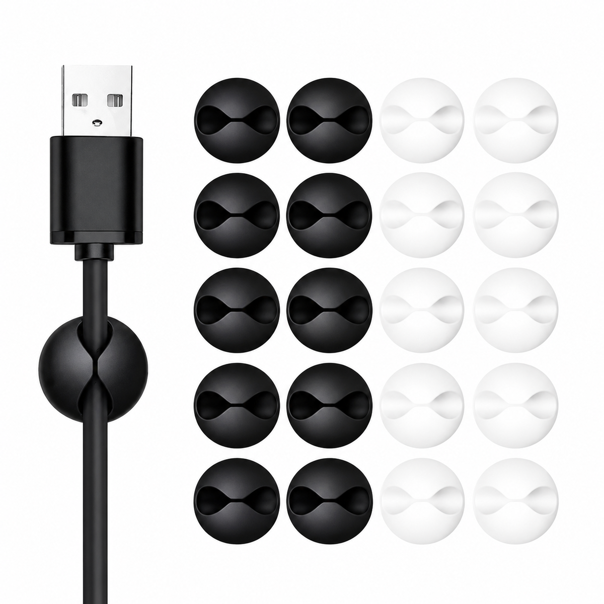 Mini Cable Winder USB Cord Organizer Self Adhesive Clip