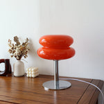 Lunaro Table Lamp Glass Egg Shade With Chrome Base