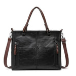 Cora Carry Office Tote Bag Leather Look Zip Top