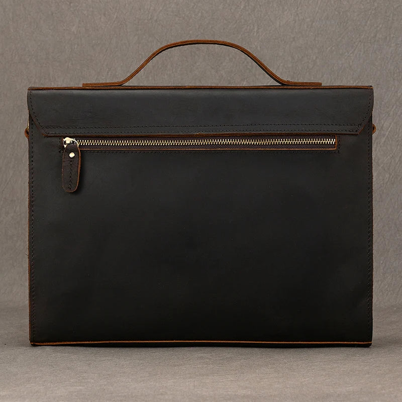 Luufan Crazy Horse Leather 14-Inch Laptop Briefcase - product view 5