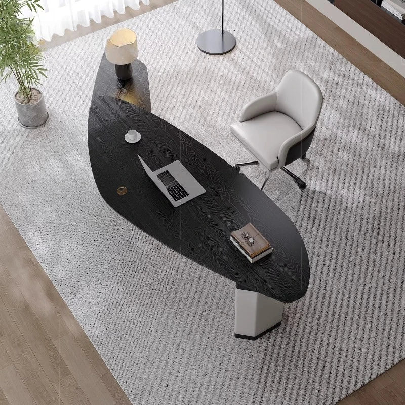 Adjustable L-Shaped Executive Office Desk Shelves