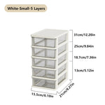 Clear Desktop Storage Box With Drawer Plastic Organizer