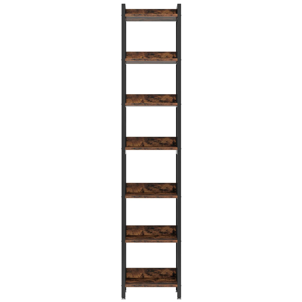 Tribesigns Extra Tall Narrow Bookshelf - 7 Tier Storage