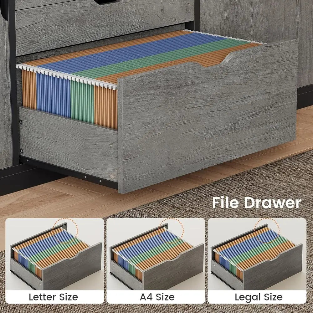 71" Grey Adjustable L-Shaped Standing Desk with Storage