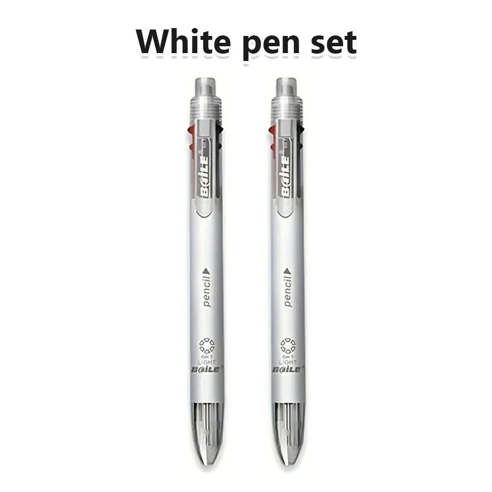 2pcs/set 6 In 1 Ballpoint Pens 5 Colors