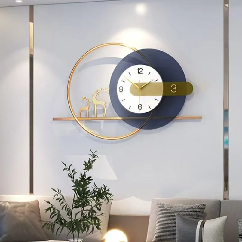 Large Modern Metal Acrylic Wall Clock - Silent & Stylish