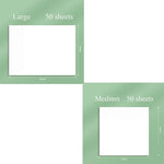Transparent Sticky Note Pads PET Clear 50 Sheet Set