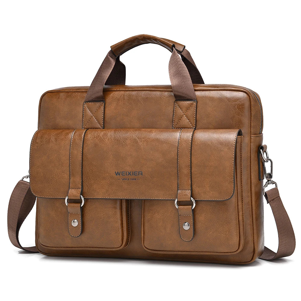 Executive Leather-Look Commuter Briefcase - product view 4