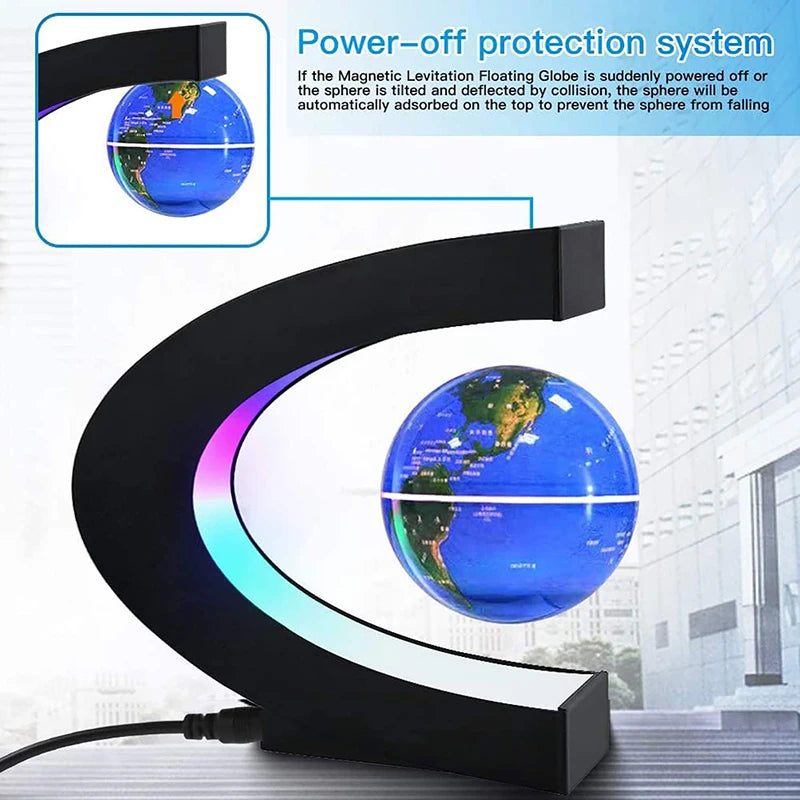 Magnetic Floating Globe LED Lamp - Unique Home Decor