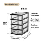Clear Desktop Storage Box With Drawer Plastic Organizer