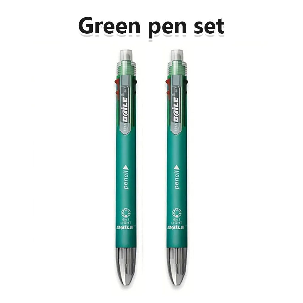 2pcs/set 6 In 1 Ballpoint Pens 5 Colors