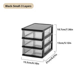 Clear Desktop Storage Box With Drawer Plastic Organizer