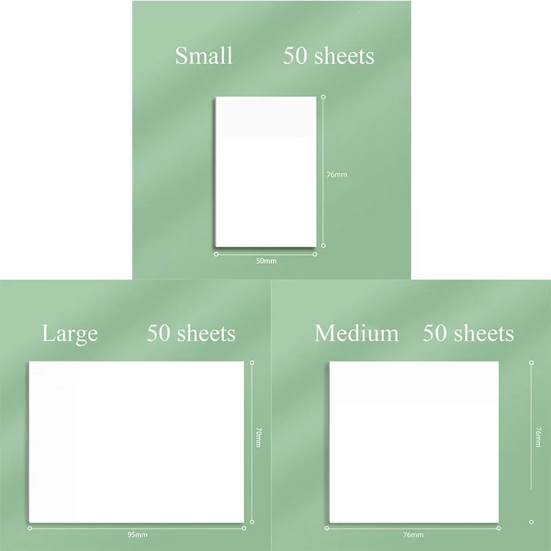 50sheets Transparent Posted It Sticky Note Pads Notepads
