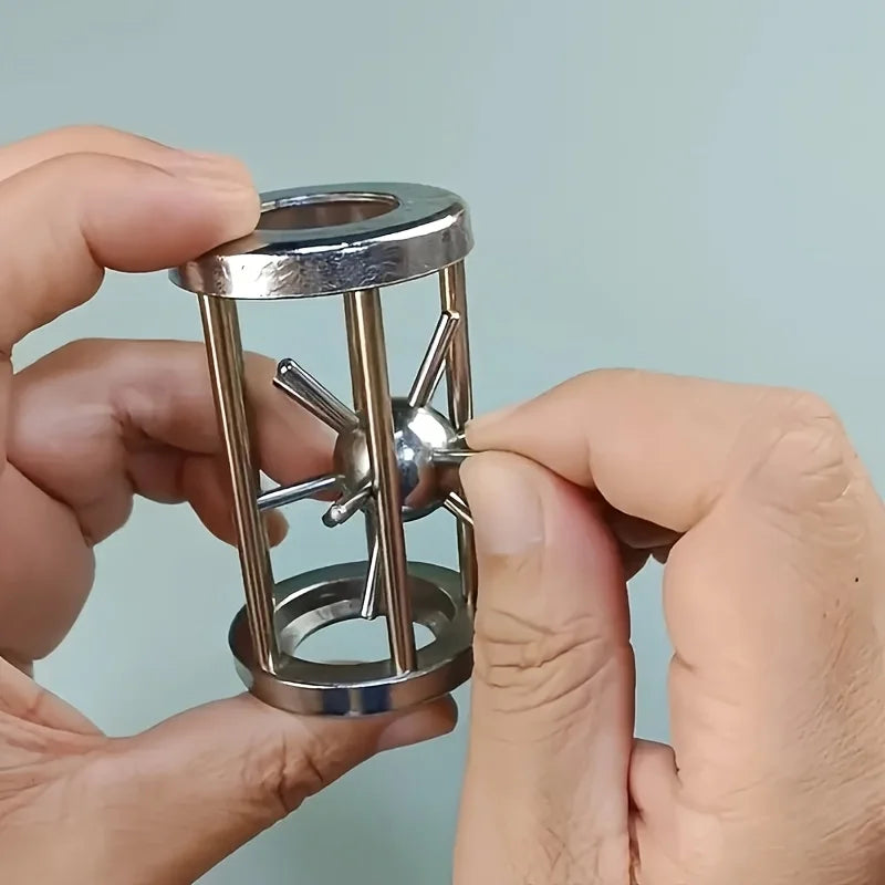 Stainless Steel Cage Challenge Puzzle Game for Adults