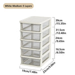 Clear Desktop Storage Box With Drawer Plastic Organizer