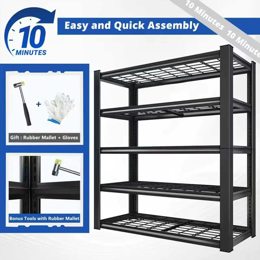 Nnovaroom 72" Adjustable Metal Double Layer Shelving Unit