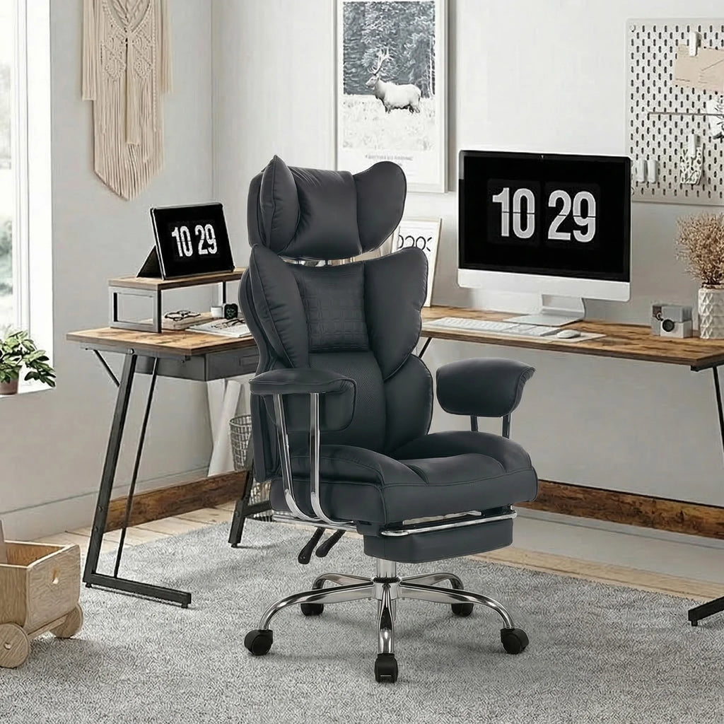 JHK Ergonomic Reclining Office Chair with Footrest