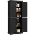 HOMCOM 72.5" Tall Kitchen Pantry Cabinet - Black