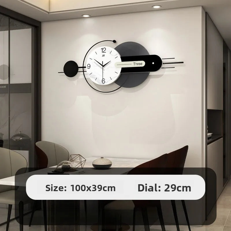 Large Modern Metal Acrylic Wall Clock - Silent & Stylish