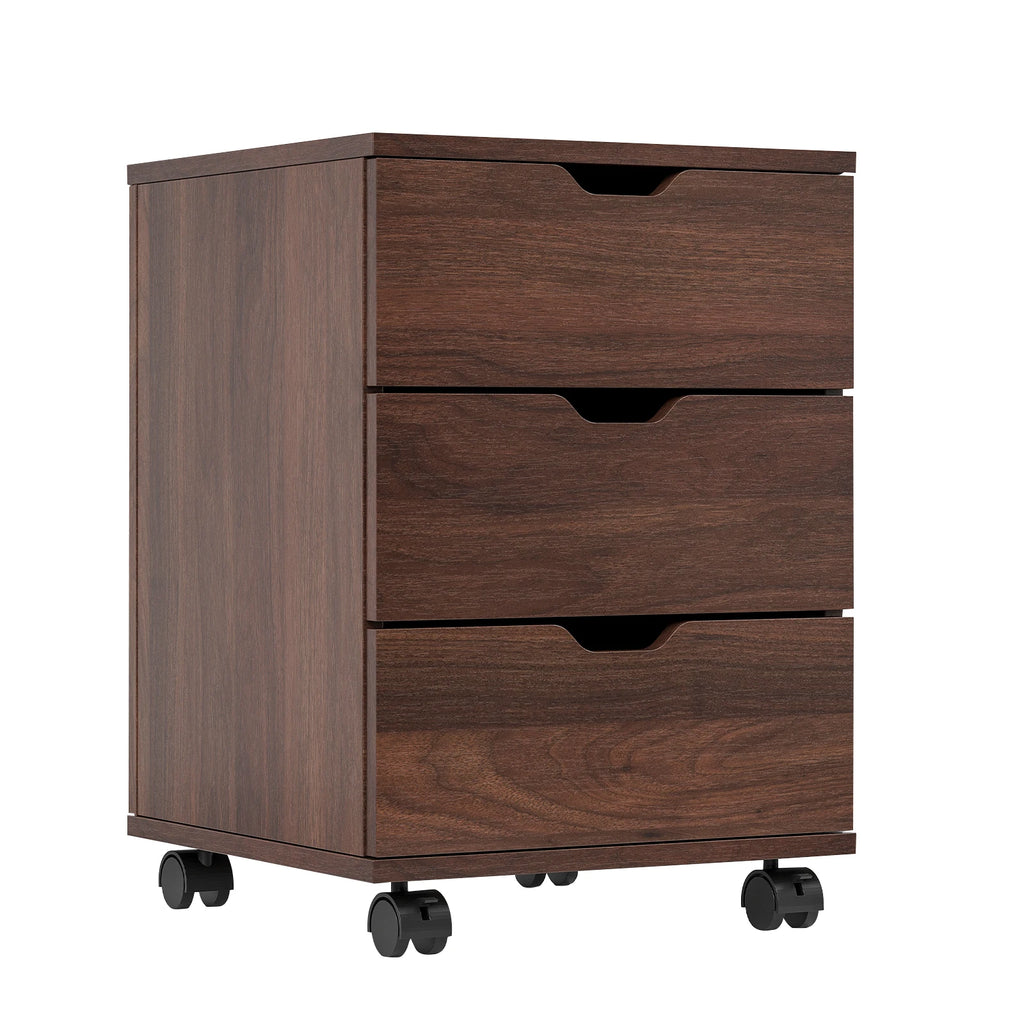Farini 3-Drawer Under Desk File Cabinet with Lockable Casters