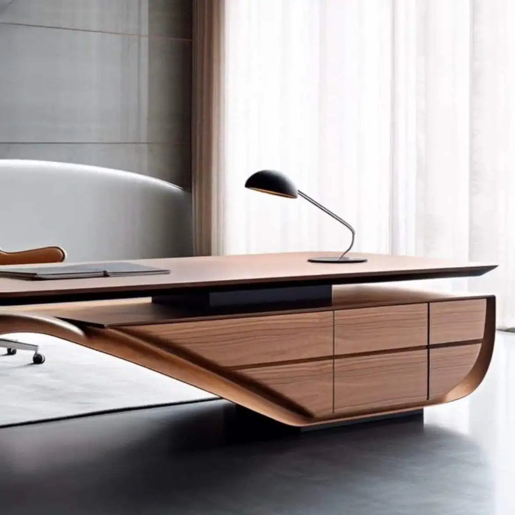 Eco-Friendly Modern L-Shaped Executive Office Desk