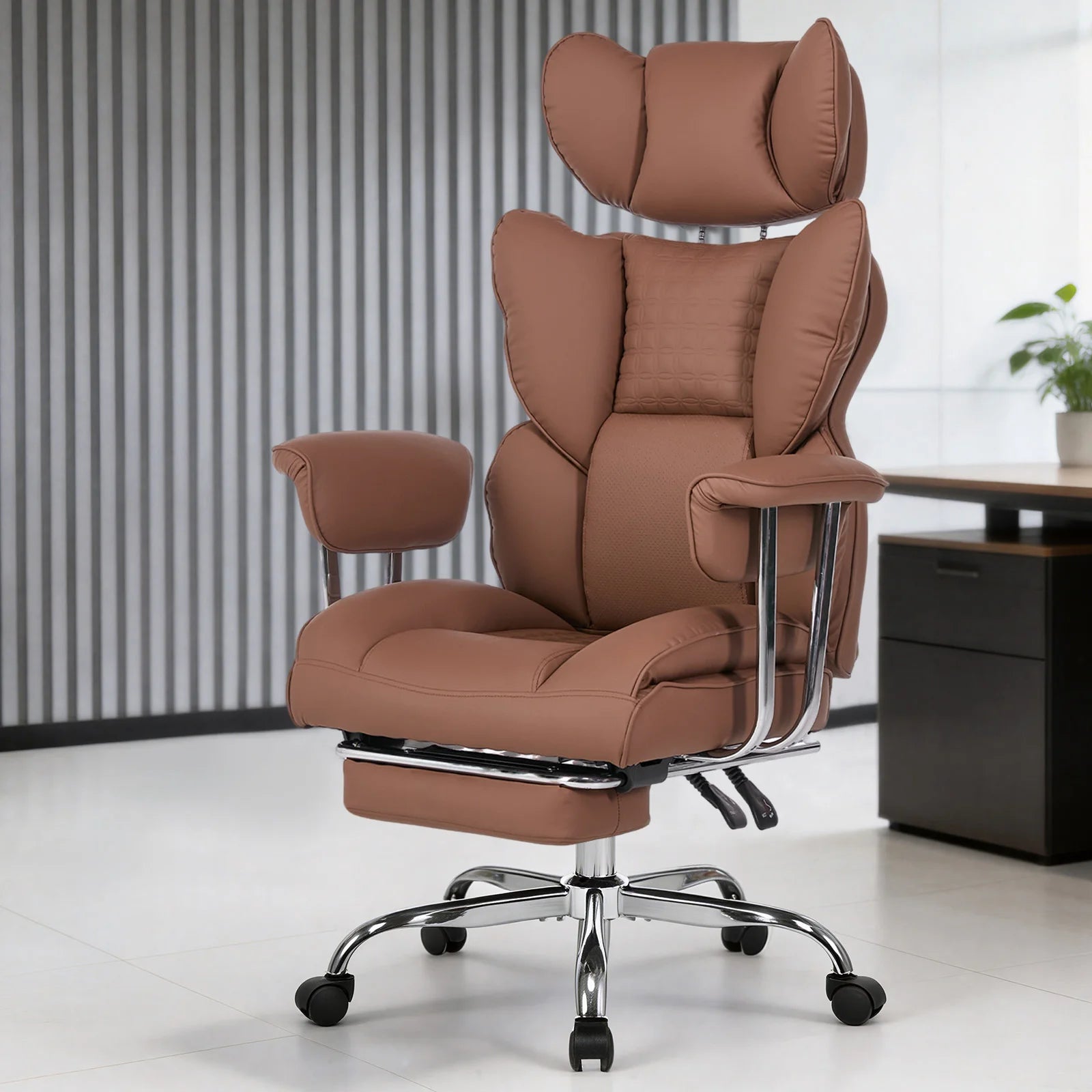 JHK Ergonomic Reclining Office Chair with Footrest