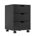 Farini 3-Drawer Under Desk File Cabinet with Lockable Casters