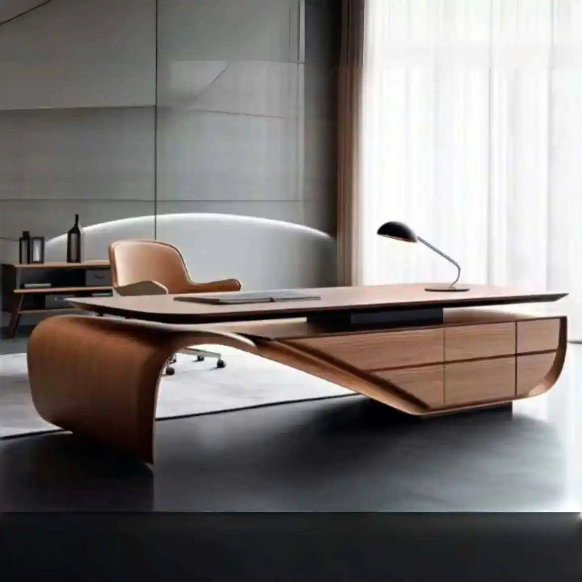 Eco-Friendly Modern L-Shaped Executive Office Desk