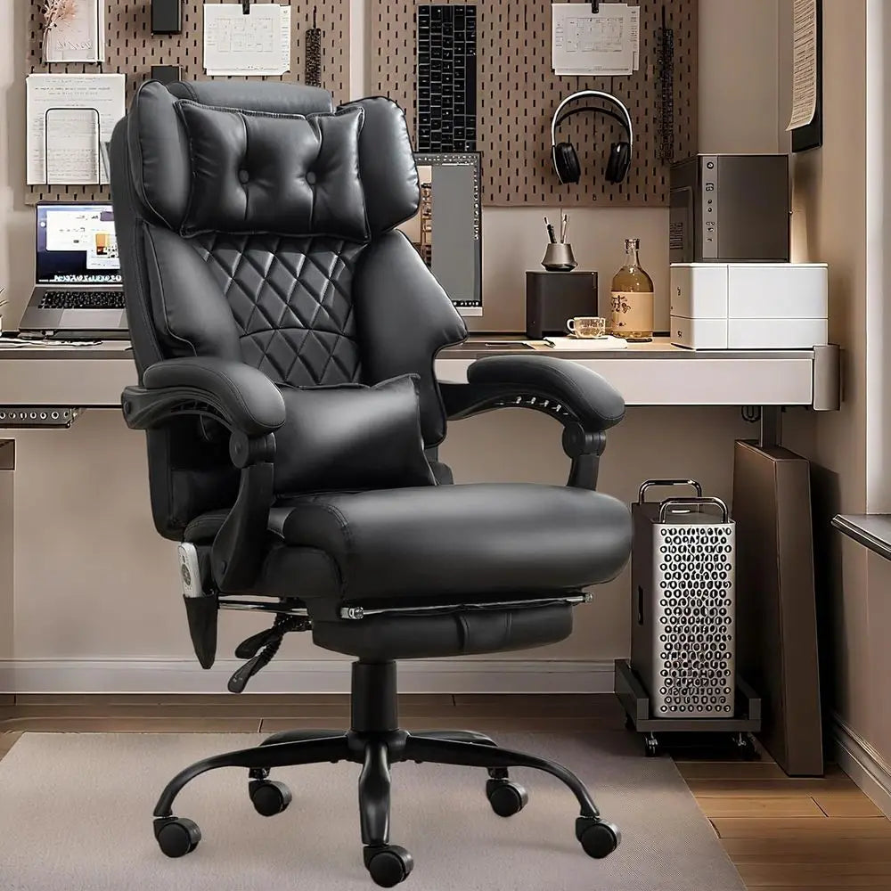 Ergonomic Vibration & Heat Massage Office Chair - 500 lbs Capacity