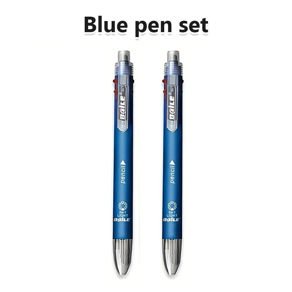 2pcs/set 6 In 1 Ballpoint Pens 5 Colors