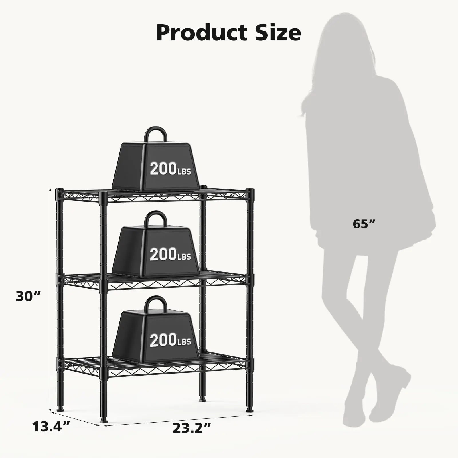 Adjustable 3-5 Tier Metal Wire Storage Shelves