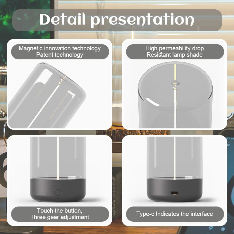 AUGE Cordless Magnetic LED Desk Lamp
