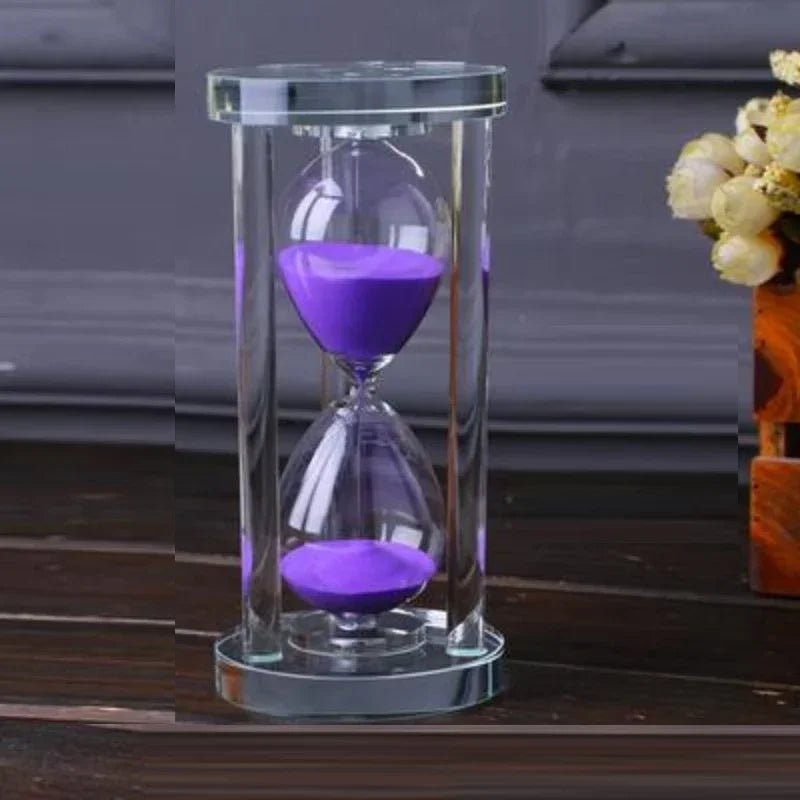 Modern Crystal Hourglass Sand Timer - 15/30 Minutes