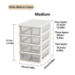 Clear Desktop Storage Box With Drawer Plastic Organizer