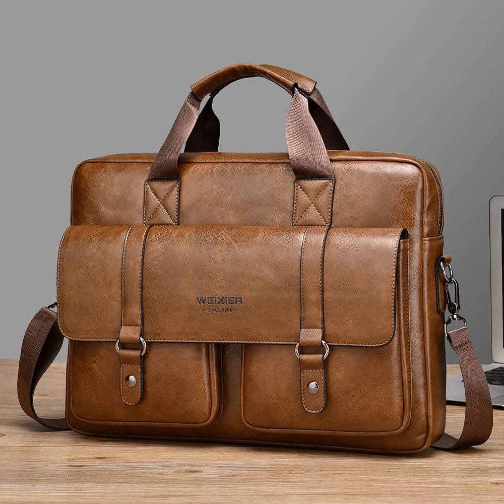 Executive Leather-Look Commuter Briefcase - product view 2