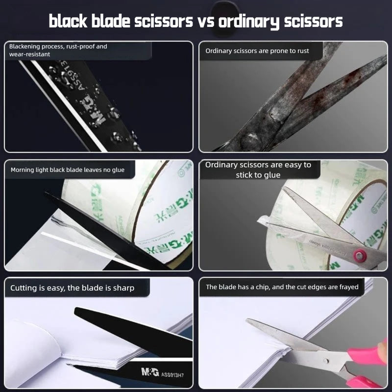 High Hardness Black Blade Scissors Anti Rust Anti
