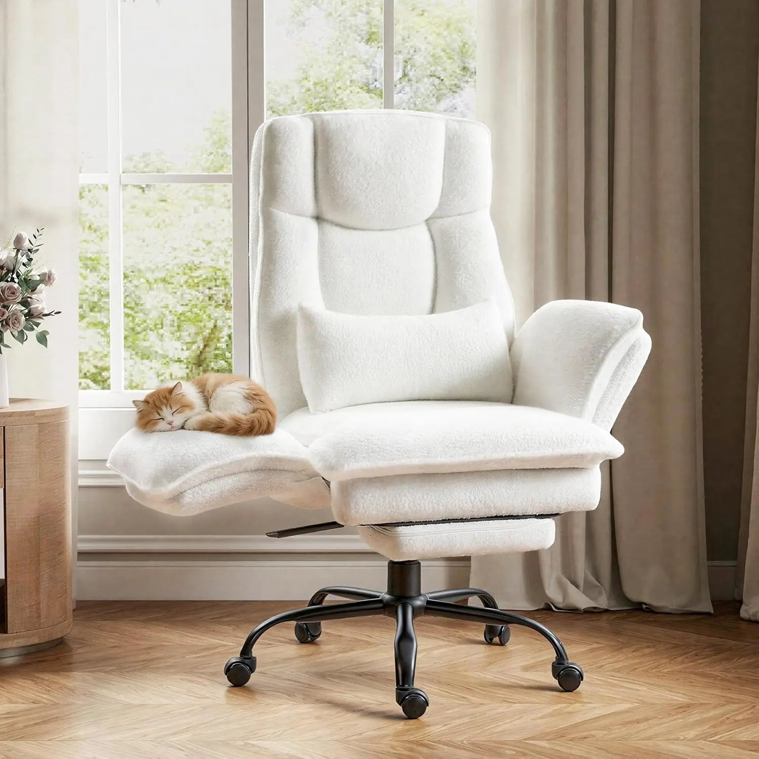 Big and Tall Executive Reclining Office Chair with Footrest