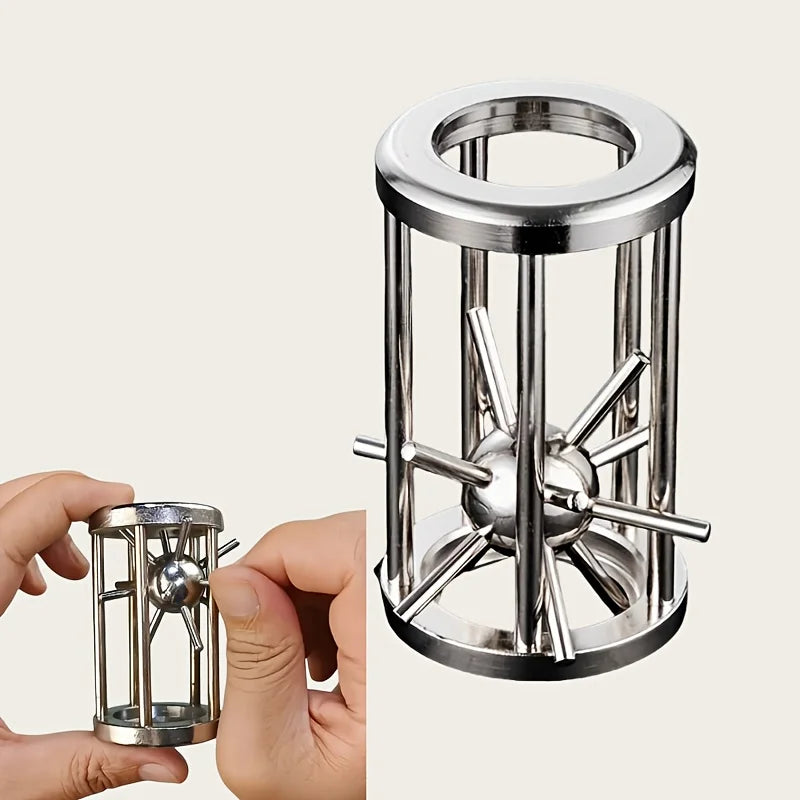 Stainless Steel Cage Challenge Puzzle Game for Adults